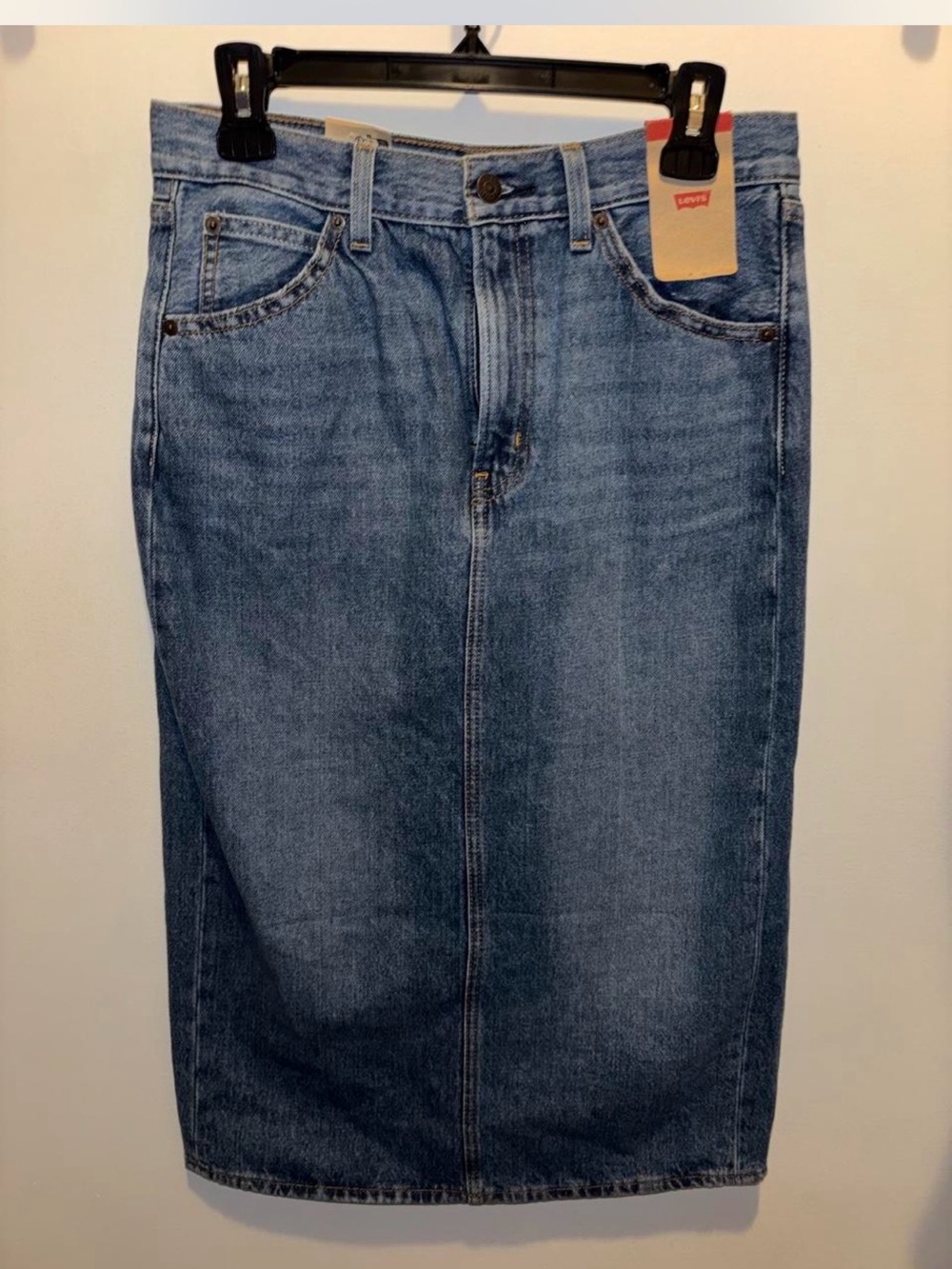 Levi's Men's Blue Straight Denim Jeans Skirt